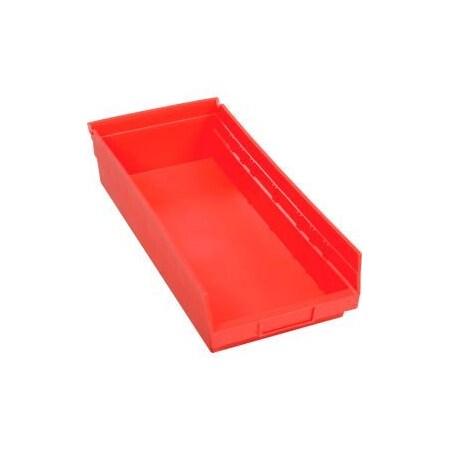 Quantum Storage Systems Shelf Storage Bin, Red, 12 PK QSB108RD